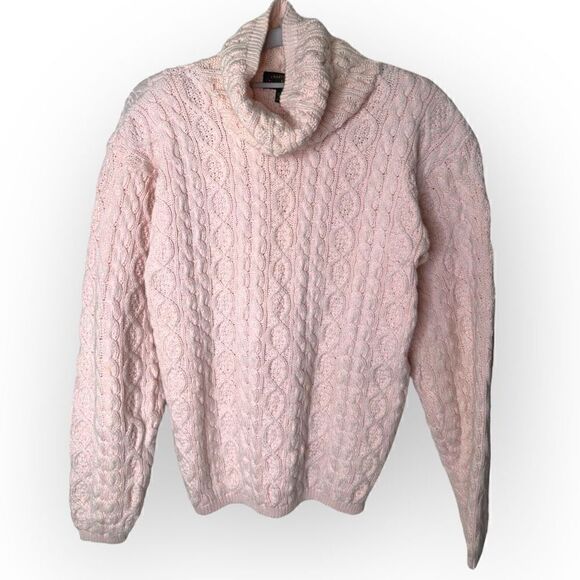 Charter Club Classic Pink turtleneck with shoulder pads Sweater Size S - Picture 1 of 5